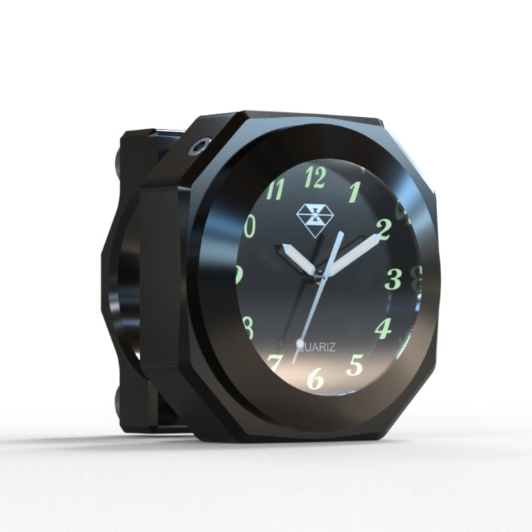 L1 Motorcycles Waterproof Outdoor Clock Temperature Gauge, Color: Clock Black
