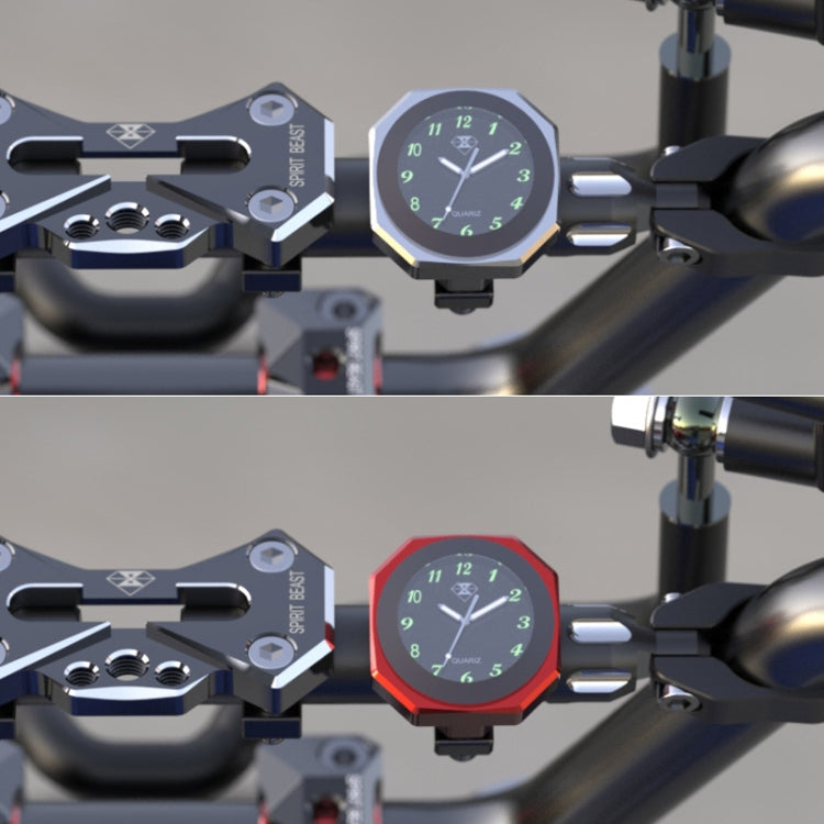 L1 Motorcycles Waterproof Outdoor Clock Temperature Gauge, Color: Temperature Black