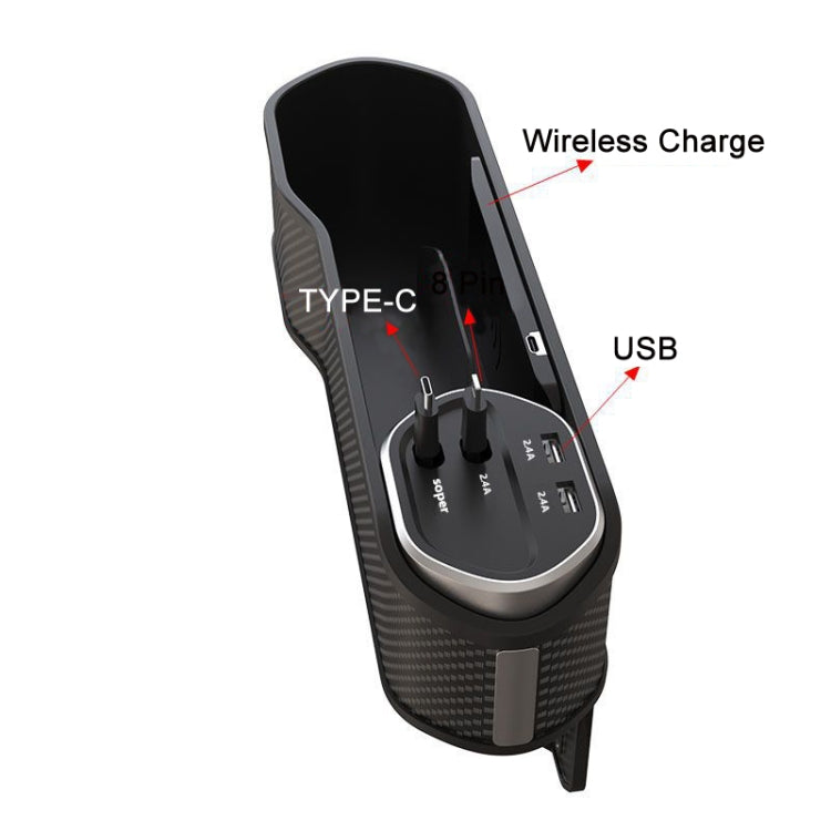 Car Seat Clip Organizer Multifunctional Car Charger, Specification: Wireless Charge