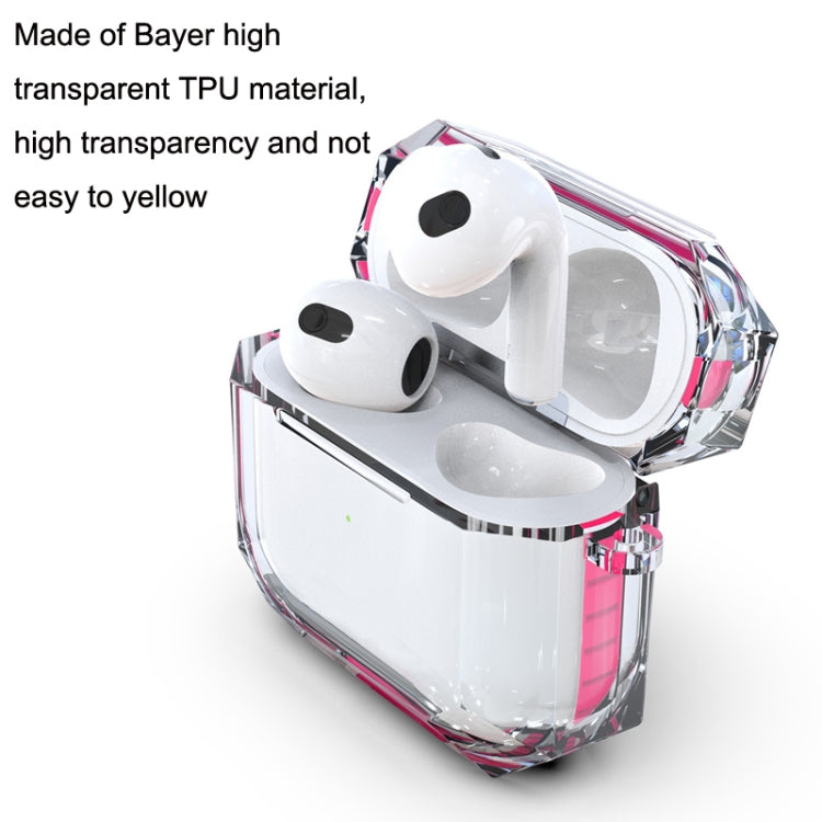 For AirPods 3 RJT-AP-03 Transparent Anti-fall Bluetooth Earphone Protective Sleeve