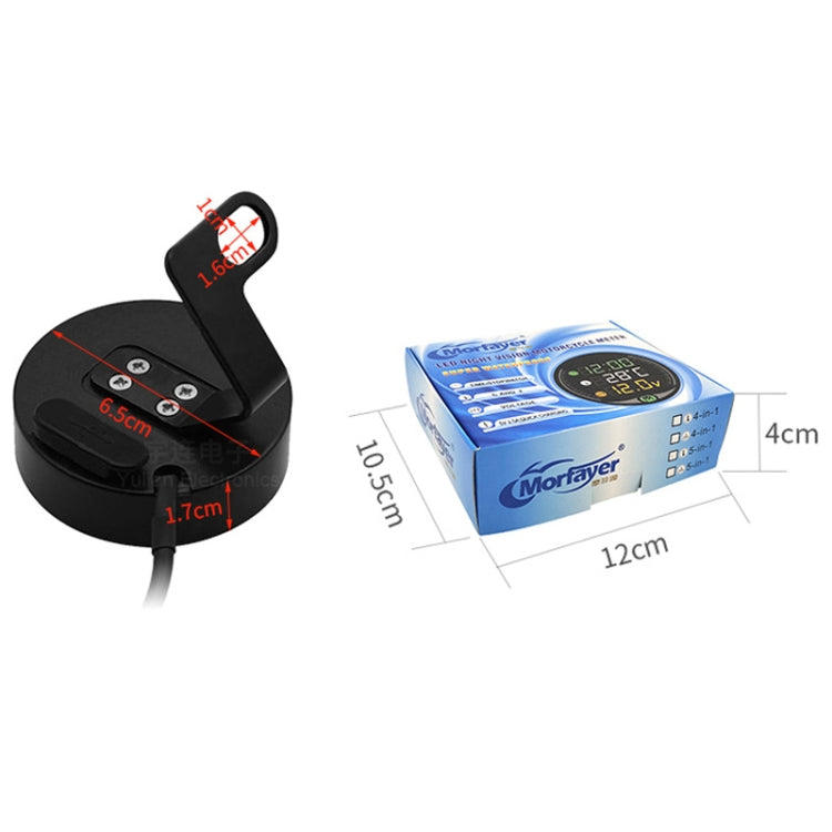 Morfayer YL-M05 4 In 1 Water Temperature Model 9-24V LED Night Vision Motorcycle Modification Instrument