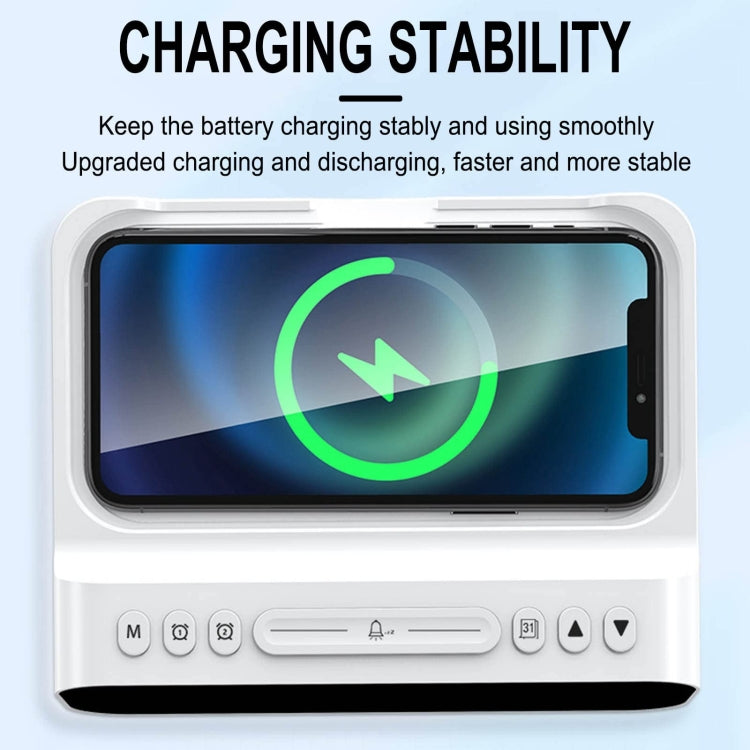 15W 5-in-1 Alarm Clock Mobile Phone Wireless Charger Fast Charging