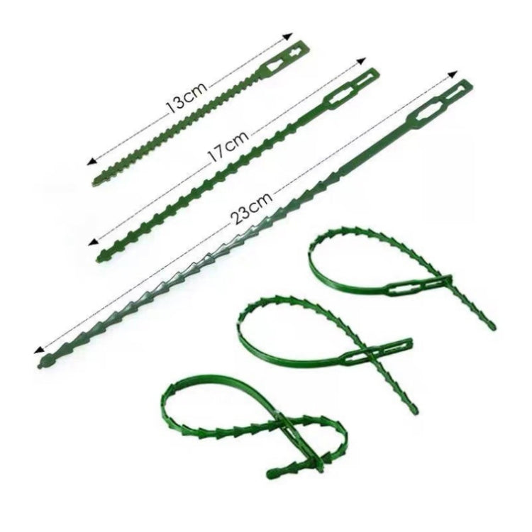 2pairs Multi-Purpose Garden Plants Fishbone Cable Ties, Length: 23cm/50pcs