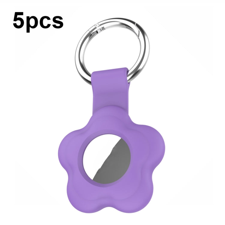 For AirTag 5pcs AT03 Tracker Case Positioning Anti-loss Device Storage Keychain Cover