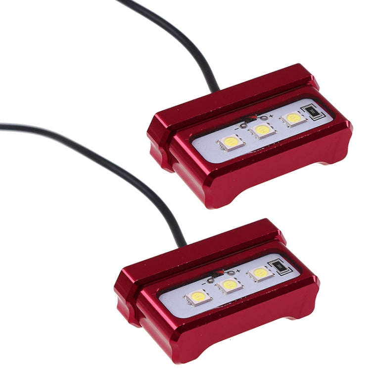 MK-114 2pcs Plane Frame CNC Aluminum Alloy LED Taillights Motorcycle License Plate Light