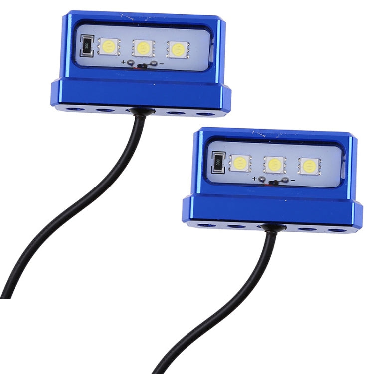 MK-114 2pcs Plane Frame CNC Aluminum Alloy LED Taillights Motorcycle License Plate Light