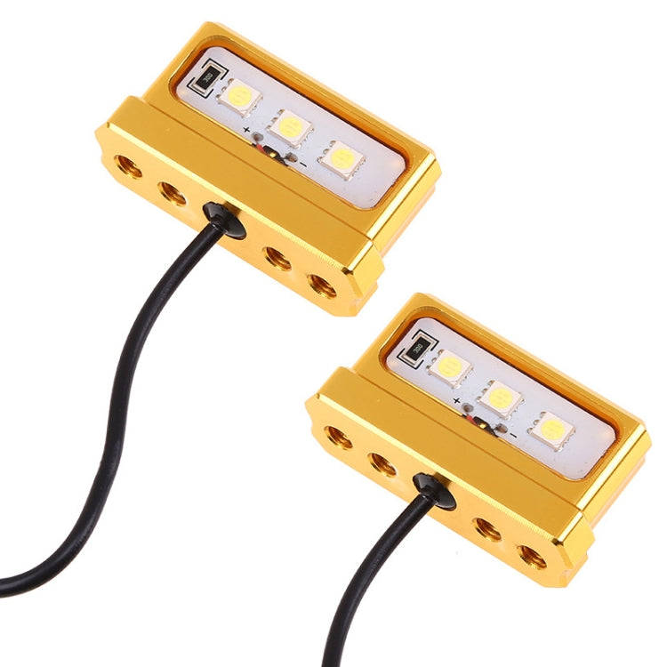 MK-114 2pcs Plane Frame CNC Aluminum Alloy LED Taillights Motorcycle License Plate Light