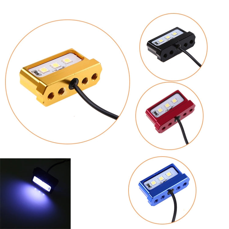 MK-114 2pcs Plane Frame CNC Aluminum Alloy LED Taillights Motorcycle License Plate Light