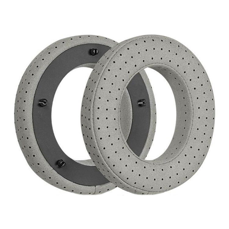 For Focal Clear MG Pro 1pair Leather Breathable and Comfortable Headset Cover, Color: Fiber Gray