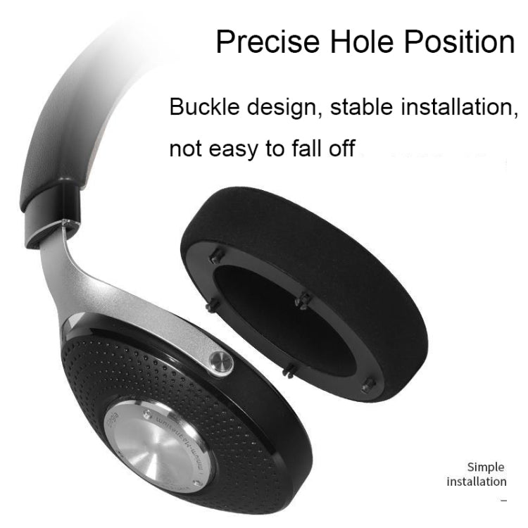 For Focal Clear MG Pro 1pair Leather Breathable and Comfortable Headset Cover, Color: Lambskin Black