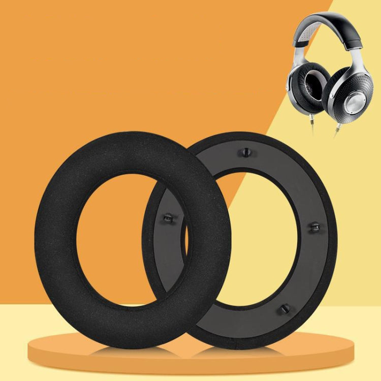 For Focal Clear MG Pro 1pair Leather Breathable and Comfortable Headset Cover, Color: Lambskin Black