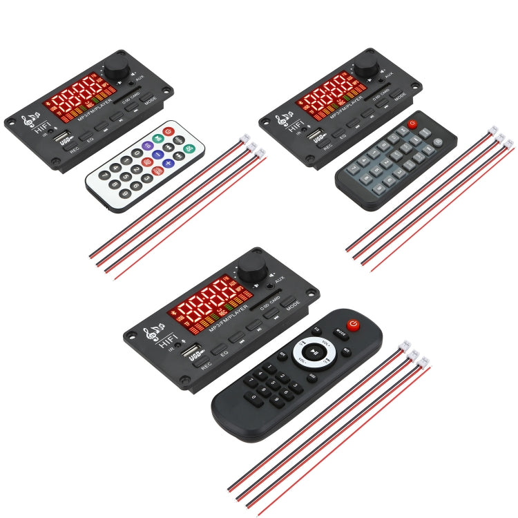 JX-Y04 12V 50W Color Screen Bluetooth Decoding Board,Support FM / Call / Recording, Color: White