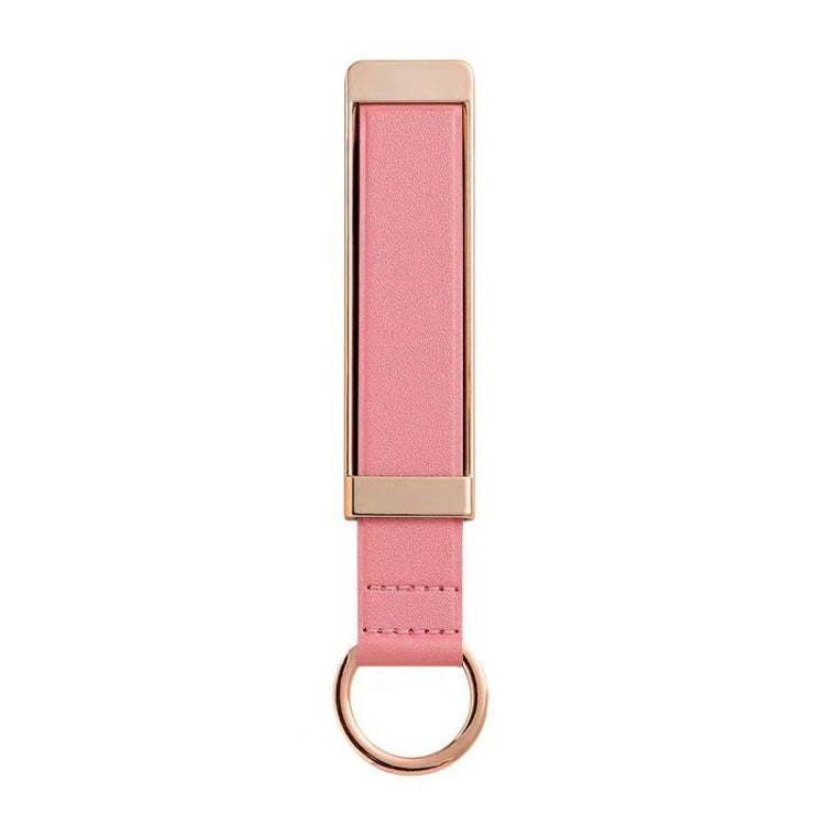 PU Leather Metal Wrist Strap Cell Phone Holder Zinc Alloy Paste Desktop Stand