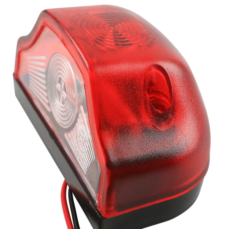 2pcs MK-198 3LED Van / Truck / Trailer White Light License Plate Lamp(Red)