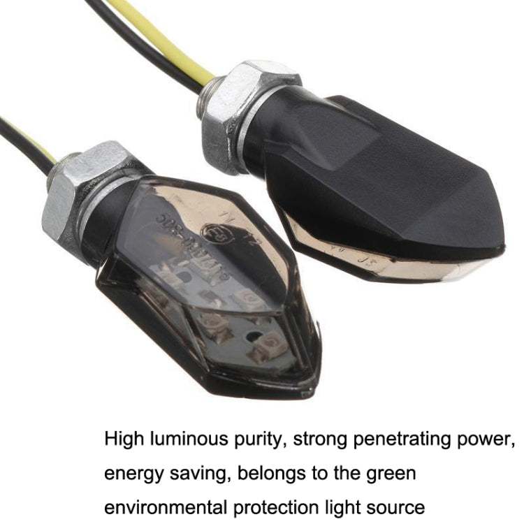 For Kawasaki MK-232 2pcs Motorcycle 5LED Turning Light(Black Shell)