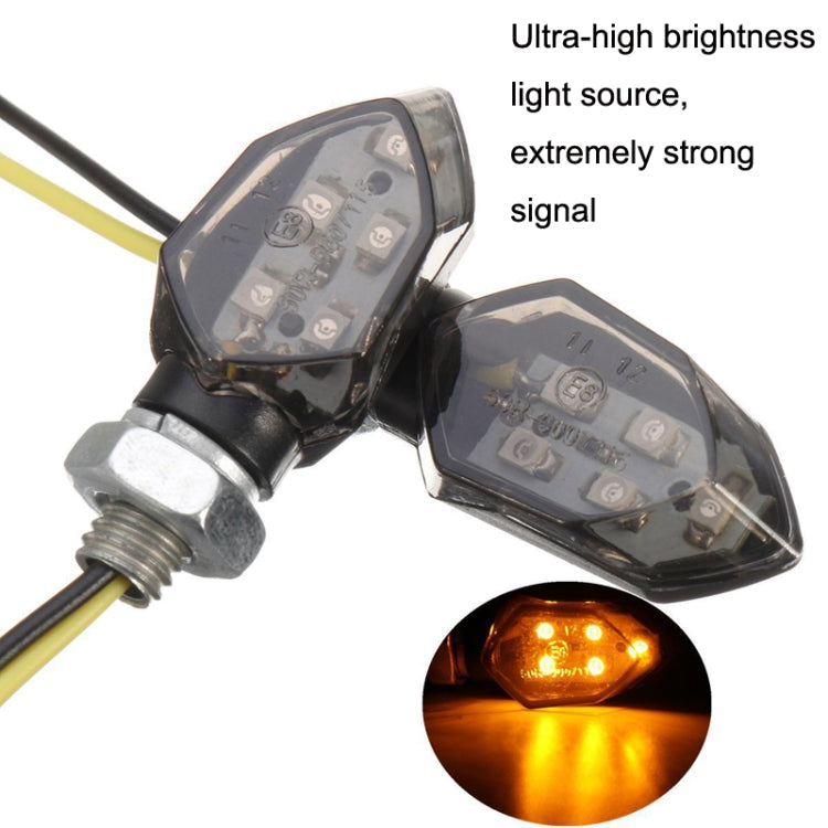 For Kawasaki MK-232 2pcs Motorcycle 5LED Turning Light(Black Shell)
