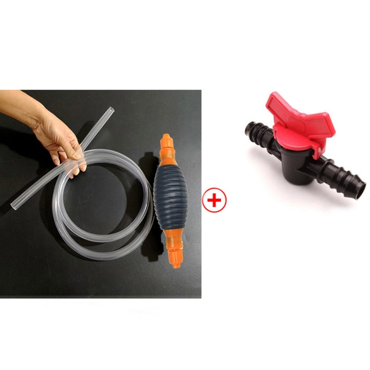 2pcs Manual Gasoline Oil Sucker Water Deflector, Specification: 1.5m+Flow Valve