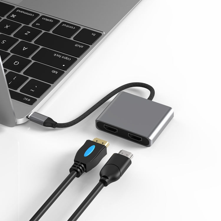4K60Hz Type-C/USB-C to Dual HDMI Output Converter(HD201)