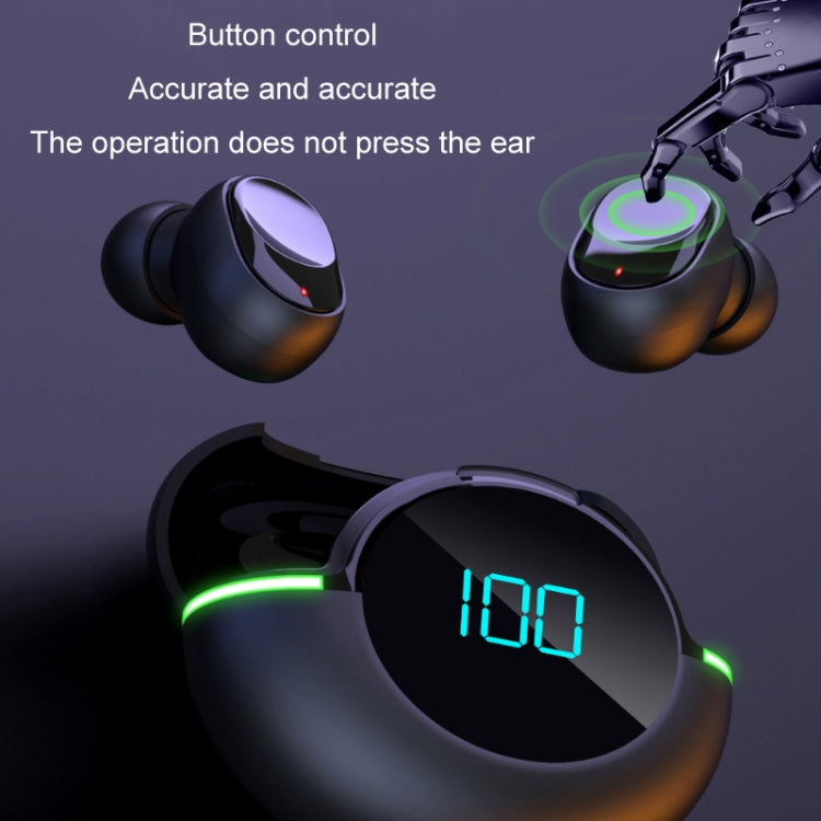 Y80 TWS5.1 Sports Gaming In-Ear Wireless Bluetooth Headset with Breathing Light + Digital Display