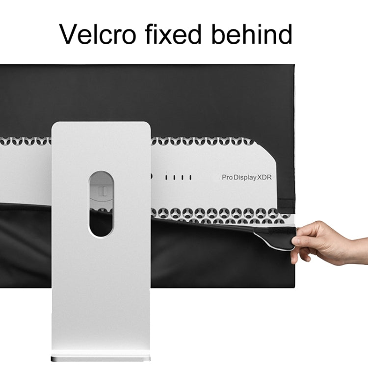 For 32-inch Apple Pro Display XDR PU Dustproof Cover Computer LCD Monitor Cover(Black)