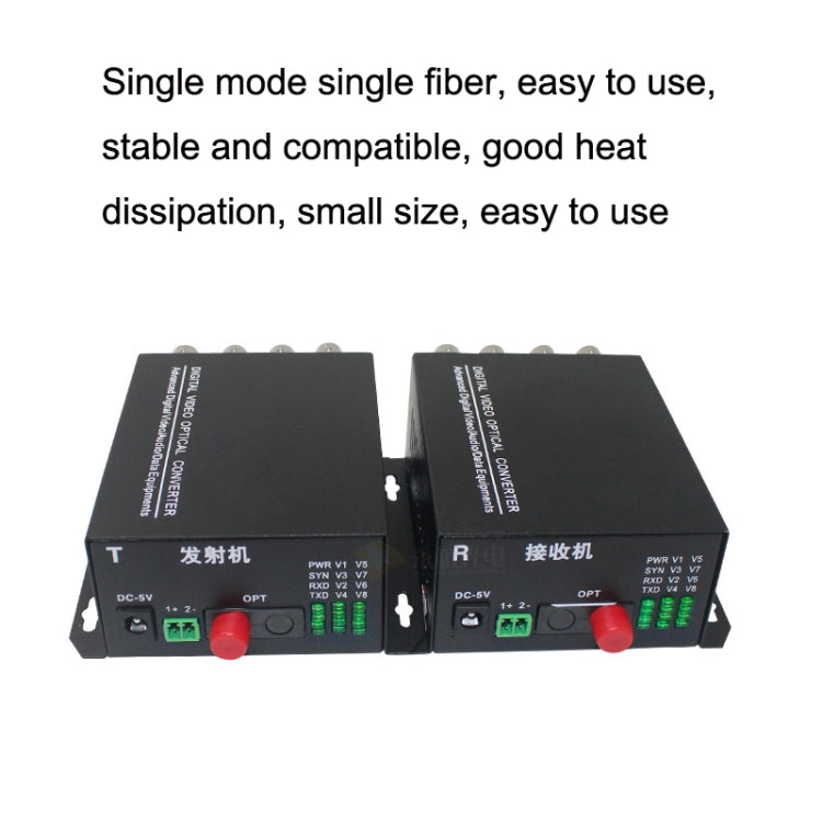 HTB-8V 1pair 20KM FC Pure Video Optical End Machine 8 Monitor Digital Light End Machine