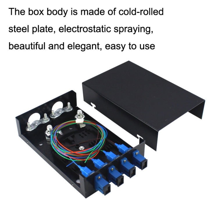 4 Ports Desktop Optical Fiber Terminal Box Founded Wall With SC Tailed Fiber Flange