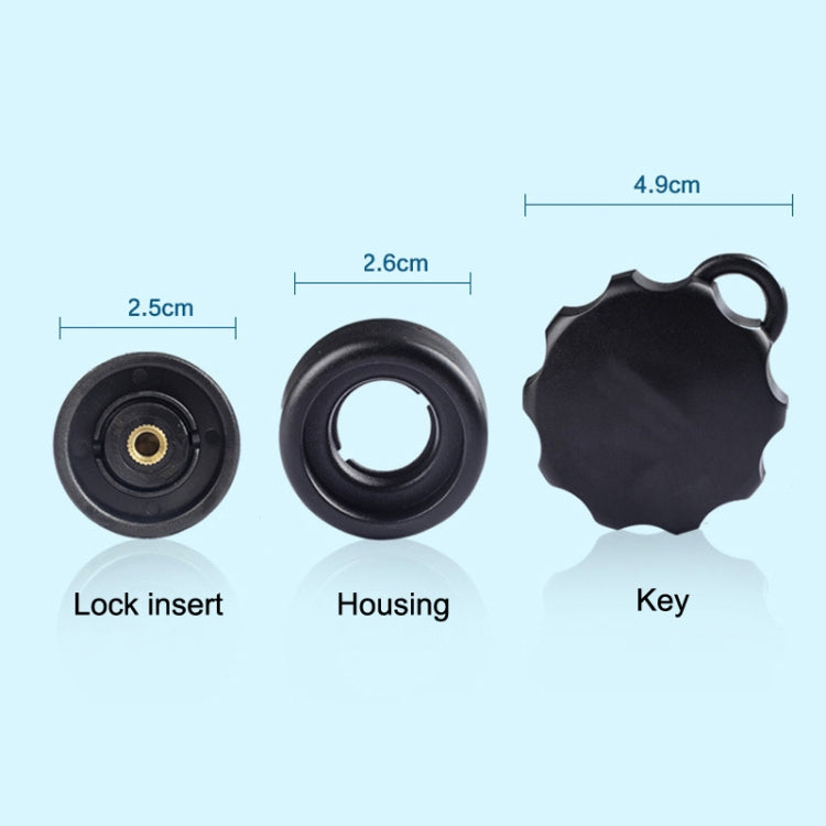 M6 Copper Nut Ant-theft Knob Motorcycle Mobile Phone Navigation Bracket Ant-theft Accessories(Black)