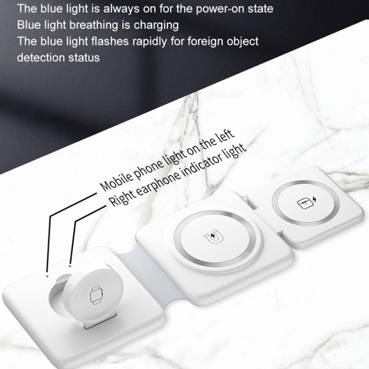 Folding 3 In 1 Wireless Charger For iPhone, Galaxy, Huawei, Xiaomi, LG, HTC and Other QI Standard Smart Phones