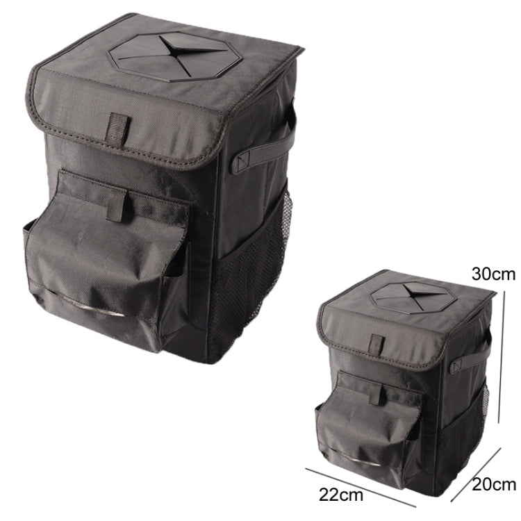 Vehicle Trash Can Multifunctional Foldable Storage Box(22x20x30cm)