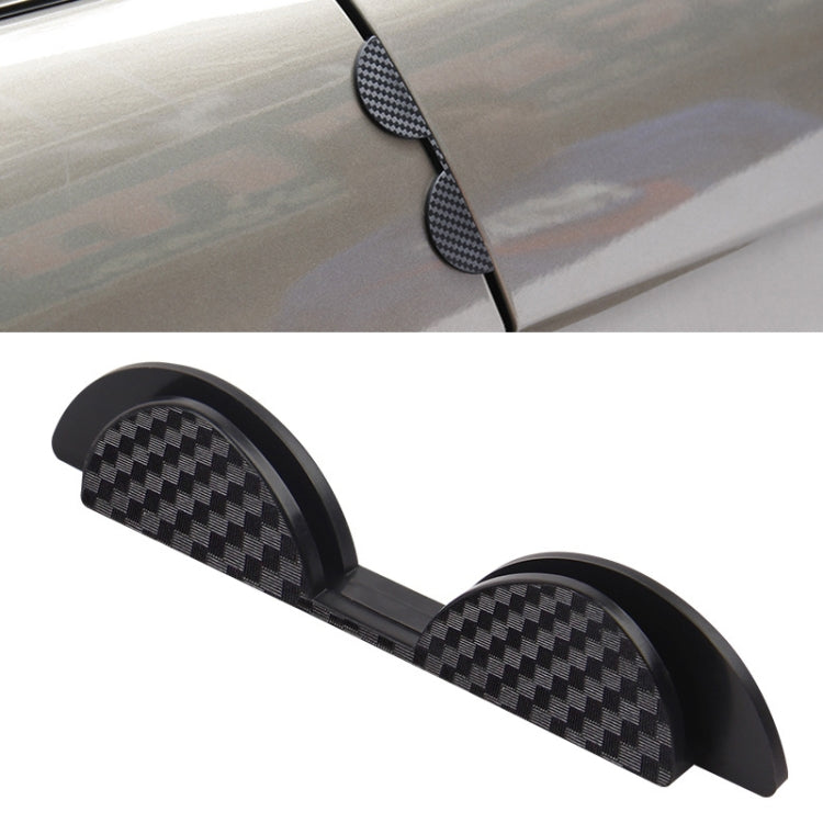 4sets Car Door Corner Protection Anti-collision Carbon Fiber Rubber Strip