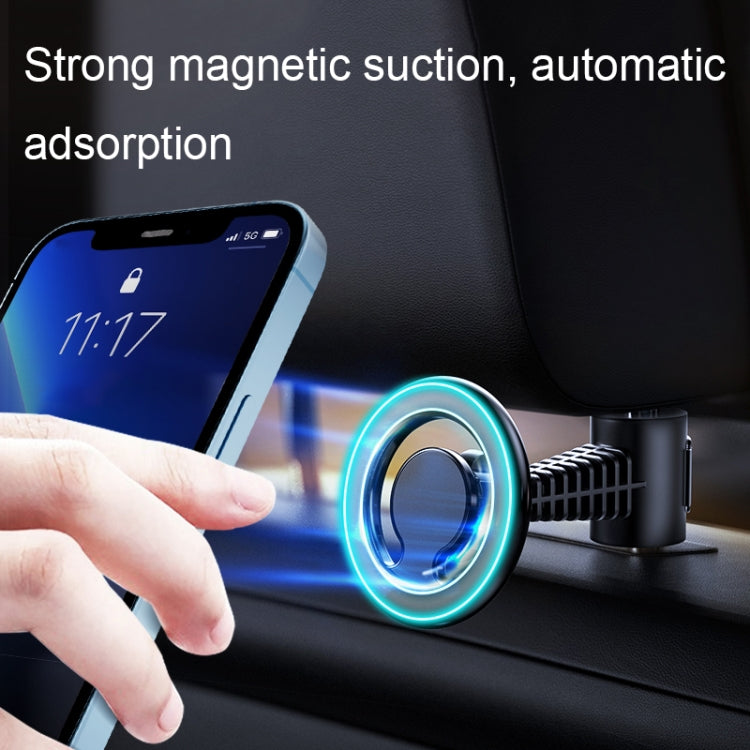 D19 Car Magnetic Mobile Phone Holder Rotatable Metal Navigation Bracket, Spec: Sticker (Silver)