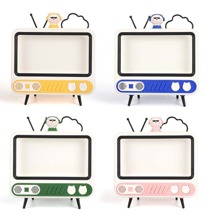 MHT737 With Light Retro TV Shape Phone Stand Desktop Lazy Stand, Color Random Delivery