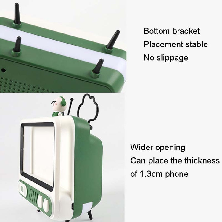 MHT737 With Light Retro TV Shape Phone Stand Desktop Lazy Stand, Color Random Delivery