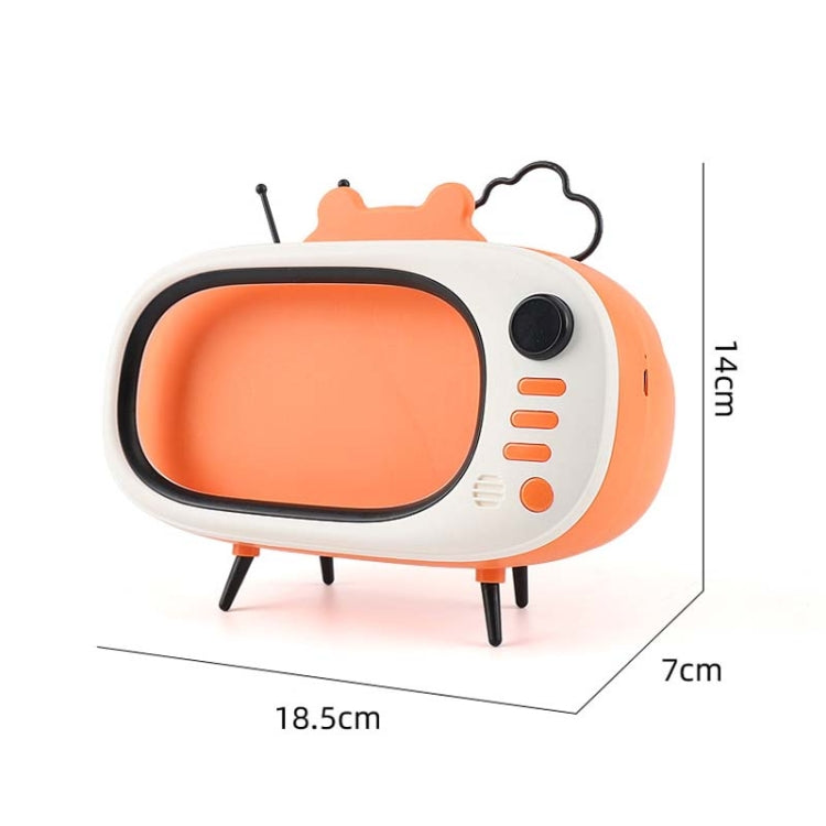 MHT739 With Light Retro TV Shape Phone Stand Desktop Lazy Stand, Color Random Delivery