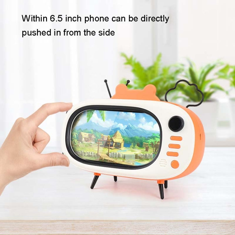 MHT739 With Light Retro TV Shape Phone Stand Desktop Lazy Stand, Color Random Delivery