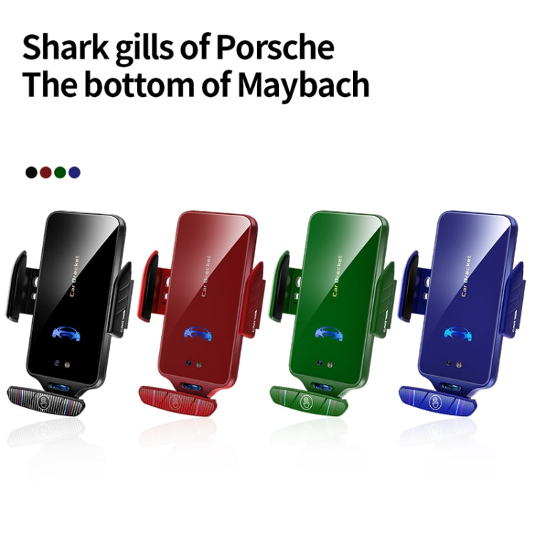 V6 Car Magnetic Suction Phone Bracket 15W Dual Mode Wireless Fast Charging Automatic Induction Car Navigation Bracket