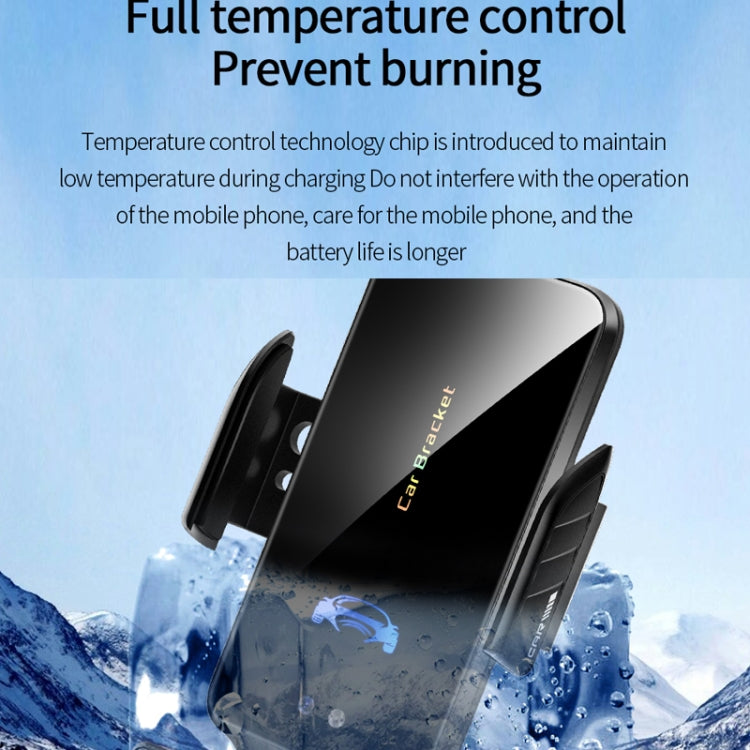 V6 Car Magnetic Suction Phone Bracket 15W Dual Mode Wireless Fast Charging Automatic Induction Car Navigation Bracket