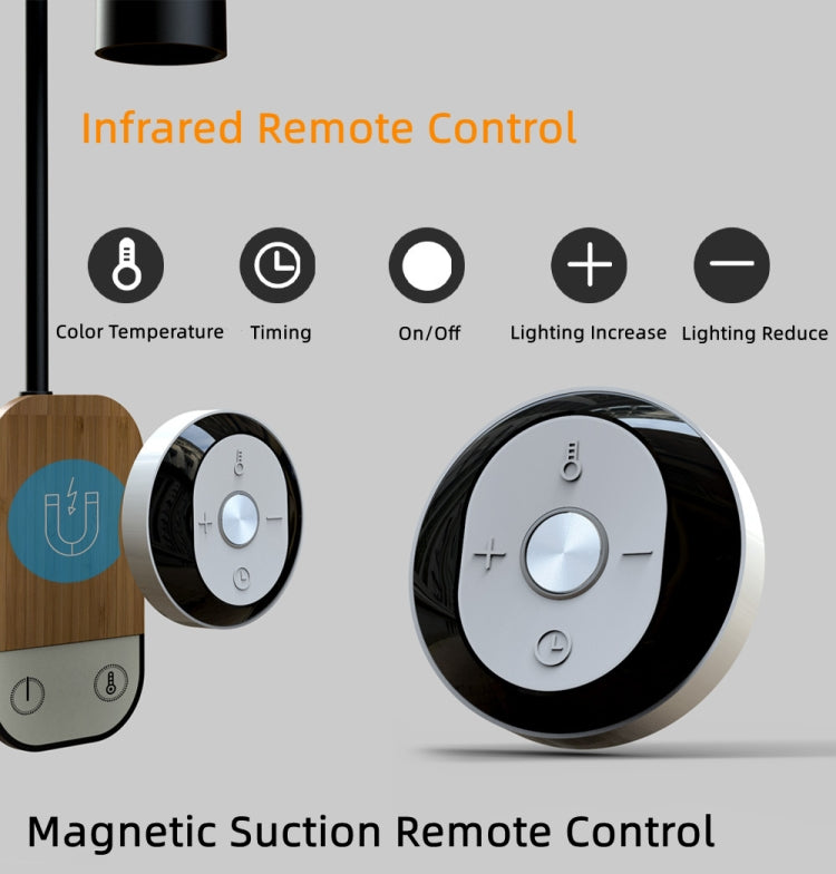 2700-6500K LED Bedside Table Lamp Eye Protection Magnetic Suction Night Light Wall Lamp