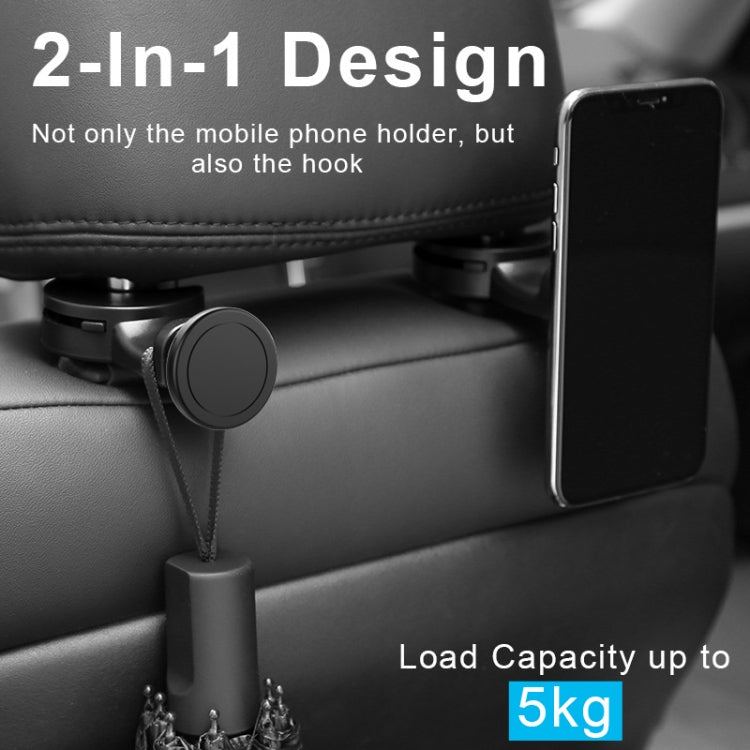 Car Rear Pillow Hook Magnetic Mobile Phone Holder