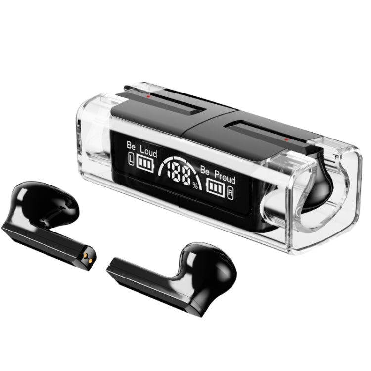 LB83 With Transparent Charging Bin Business Stereo Noise Reduction Bluetooth Earphone