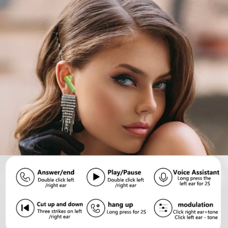 LB83 With Transparent Charging Bin Business Stereo Noise Reduction Bluetooth Earphone