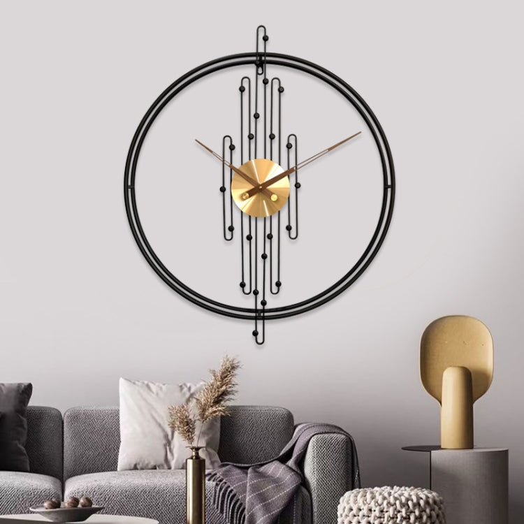 YX0801 Simple Art Living Room Background Wall Decoration Clock Mute Wall Clock, Color: 80cm Black