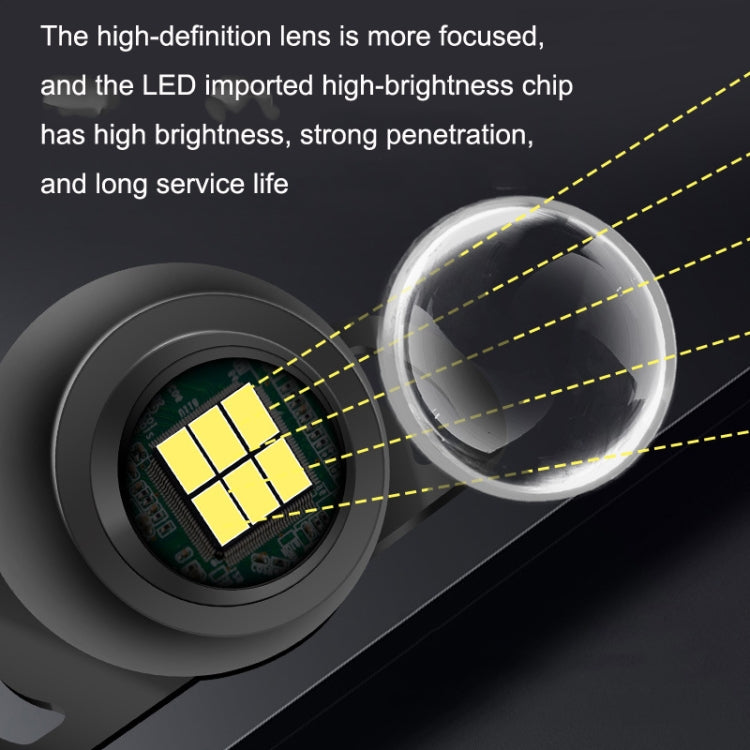 Car LED Ultra -Bright Electric Eye Reversing Light External Bulb Modified Universal Auxiliary Light, Style: Long Bright Black Shell