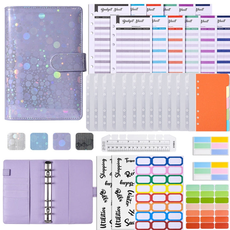 A6 PU Babysbreath Loose-leaf Notebook Cash Budget Book