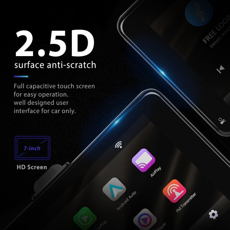 A3135 7 Inches HD Wired Smart Screen With Wireless CarPlay + Android Auto + Android Without Camera