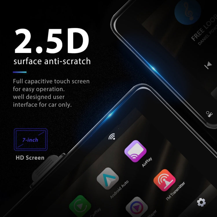 A3135 7 Inches HD Wired Smart Screen With Wireless CarPlay + Android Auto + Android With Camera