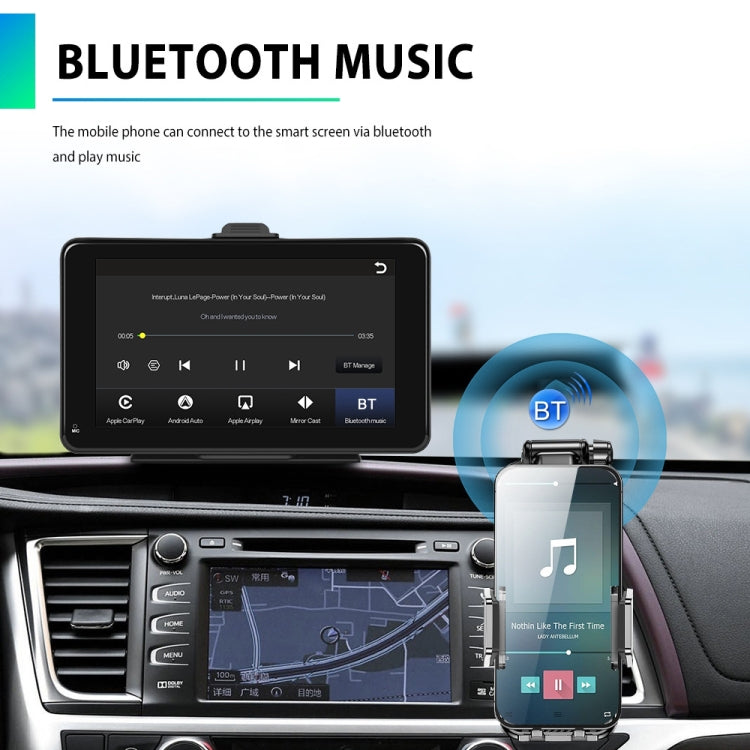 A3135 7 Inches HD Wired Smart Screen With Wireless CarPlay + Android Auto + Android With Camera