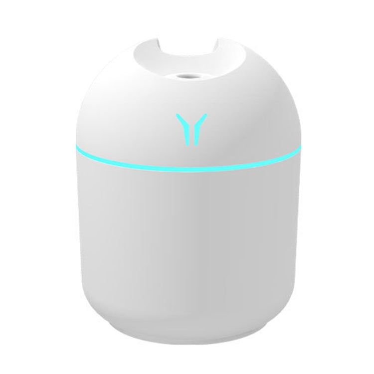 USB Mini Desktop Colorful Night Light Car Humidifier, Spec: 250ml (Y-White)