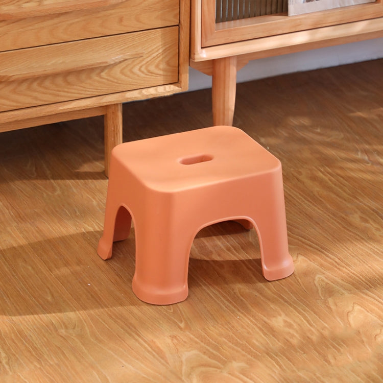 Plastic Stool Thickened Home Simple Small Bench, Color: Orange Small