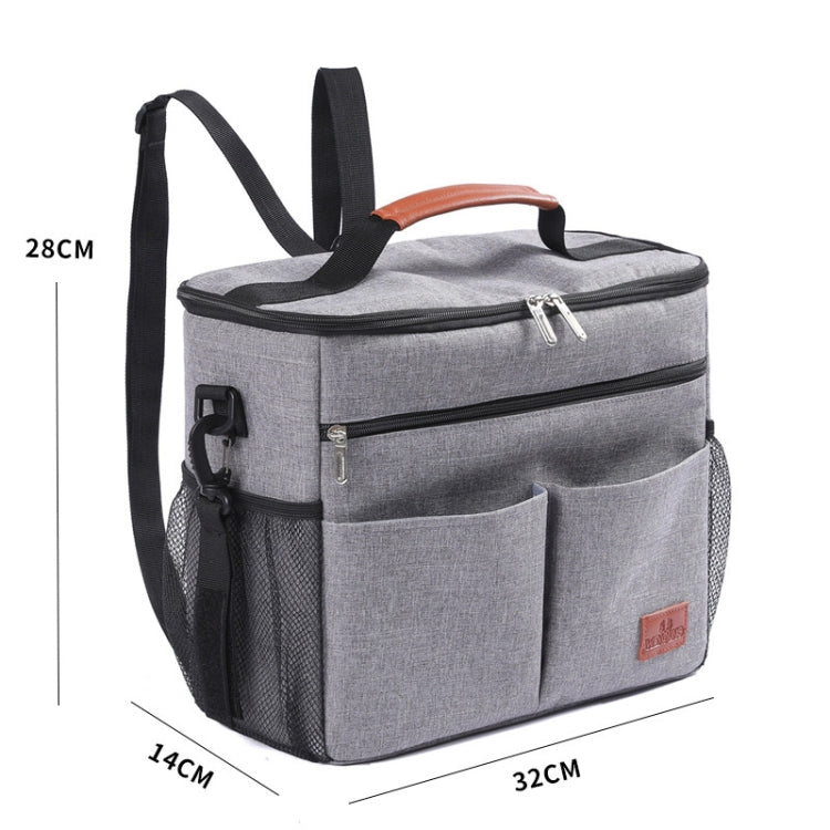 Baby Stroller Hanging Bag Aluminum Foil Insulation Picnic Bag Backpack(Grey)